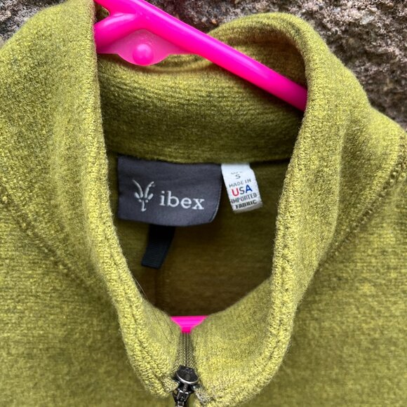IBEX (made in USA) Carrie Vest - Lime Green- Size Small WOOL VGUC - Picture 3 of 10